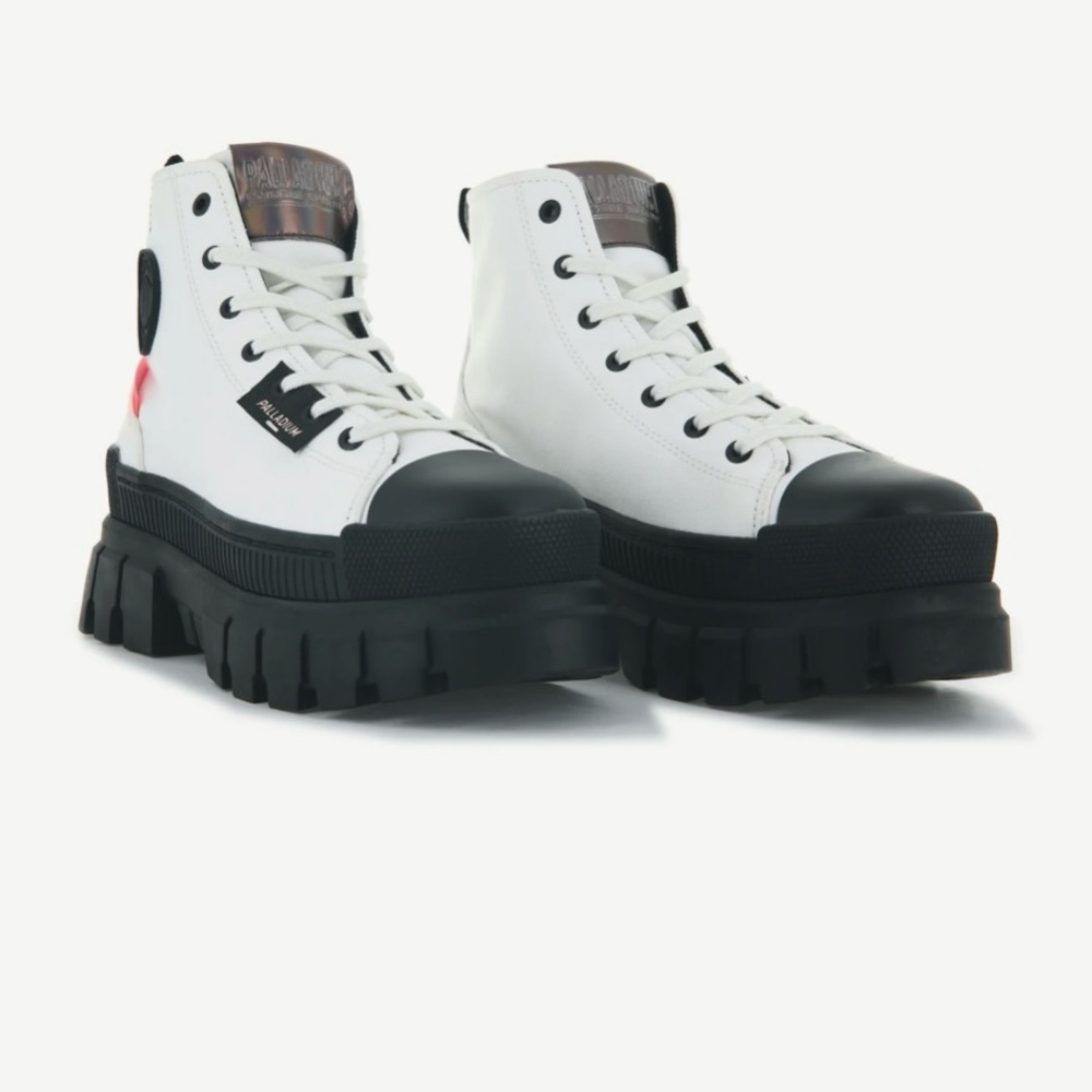 Palladium Revolt Hi Tx White Chunky Combat Boots Women’s Size 8 New In Box